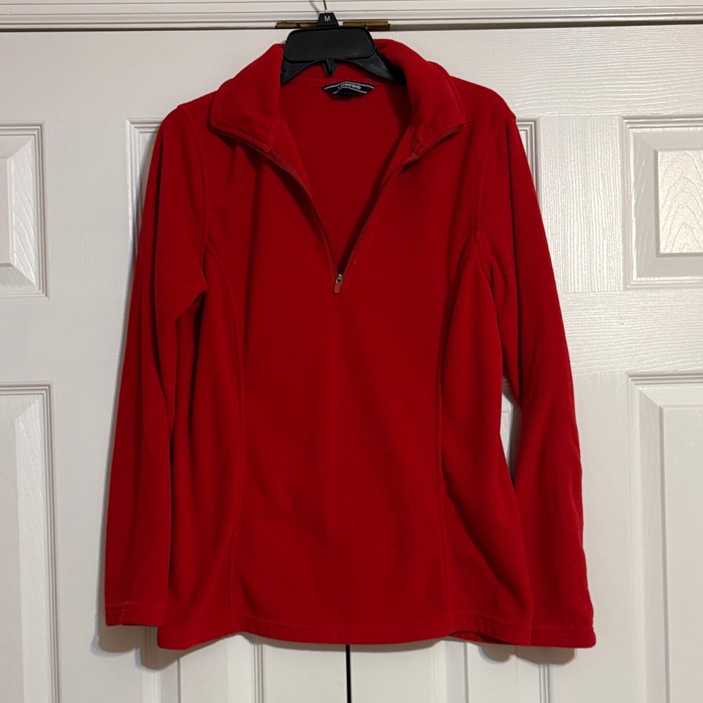 Land’s End Red Quarter-Zip Sweater Size: S